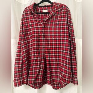 GAP Red and Black Plaid Men's Shirt